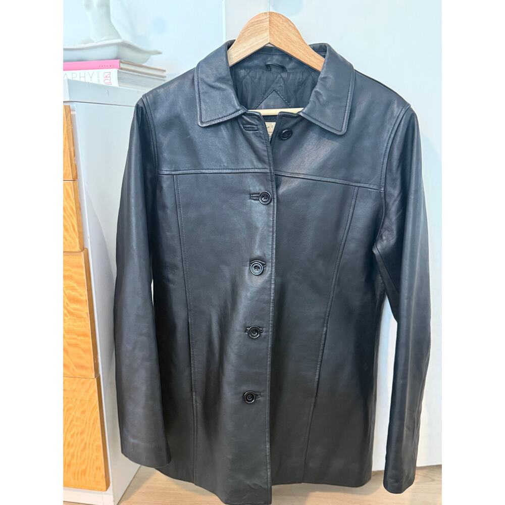 Sequence Black Genuine Leather Jacket Minimalist … - image 2